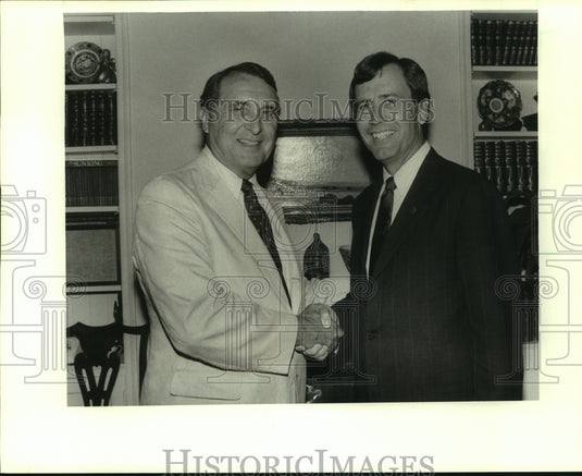 1988 Press Photo Ralph M. Garrard & Gerald Turner at USM Gathering - Historic Images