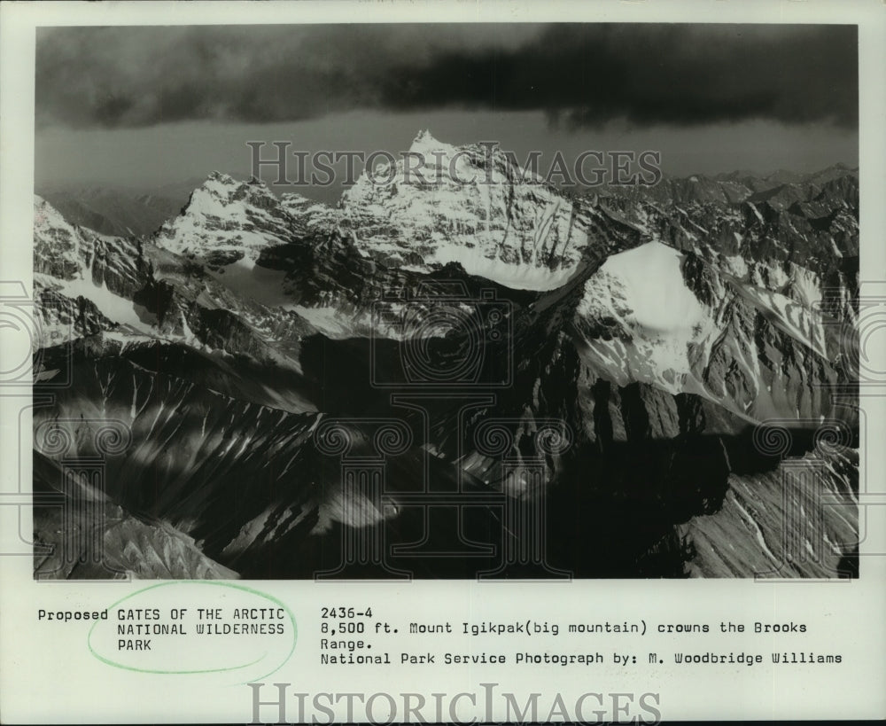 1989 Press Photo Mount Igikak, Brooks Range, Gates of Arctic National Wilderness - Historic Images