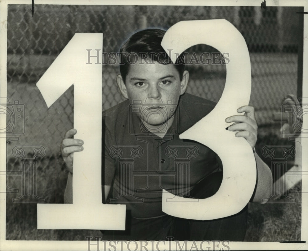 1967 Ronald Gaspard of Arabi School to celebrate 13th birthday - Historic Images