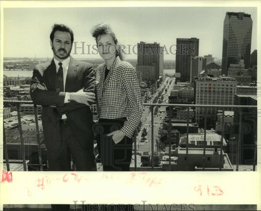 1989 Press Photo William and Lisa Gassen of the Artemis Foundation. - Historic Images