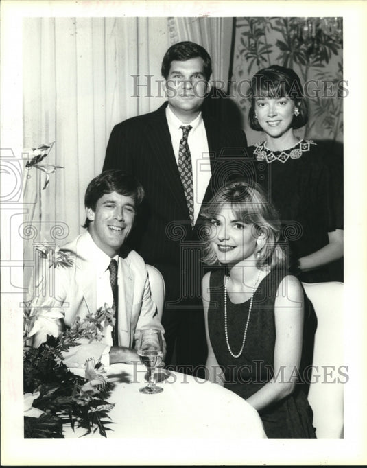 1993 Press Photo Rob & Cassie Worley with Clay & Wendy Geary at debutant event - Historic Images