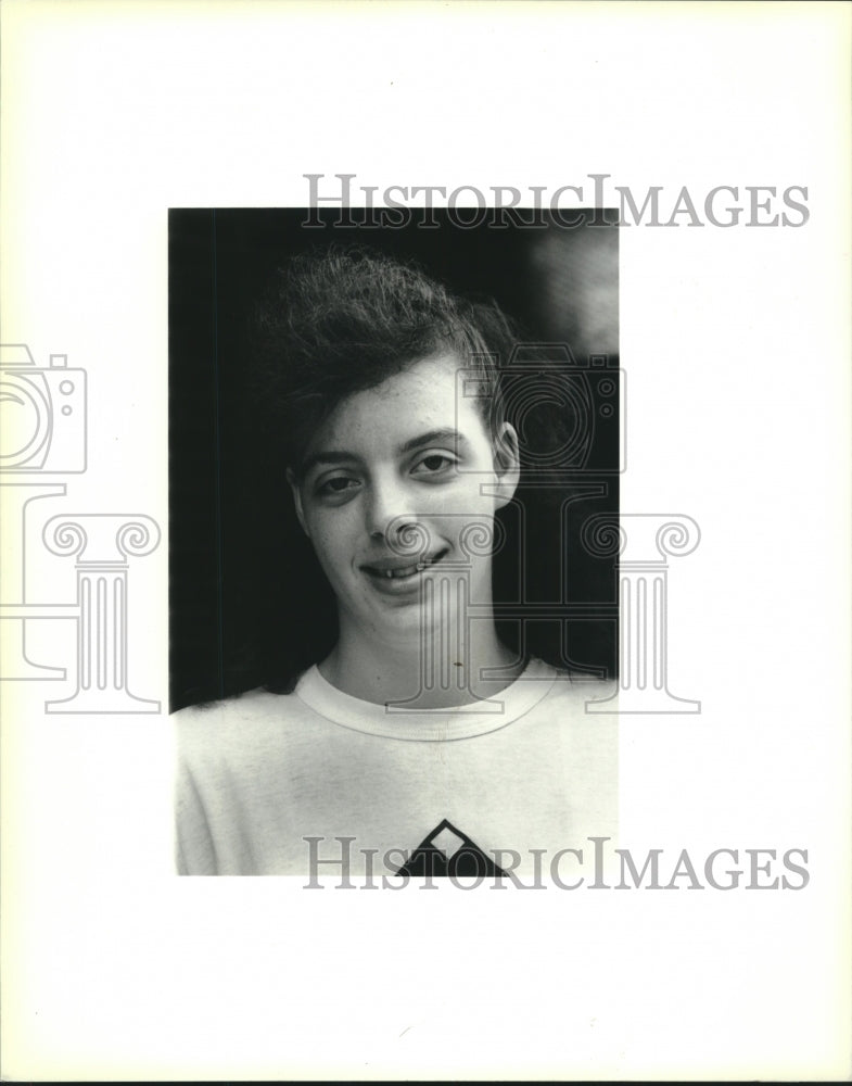 1991 Press Photo Holly Fulgoost, Luther High School basketball player - Historic Images