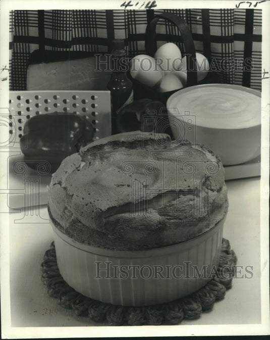 Press Photo Cheese 'N Pepper Souffle, Recipe - Historic Images