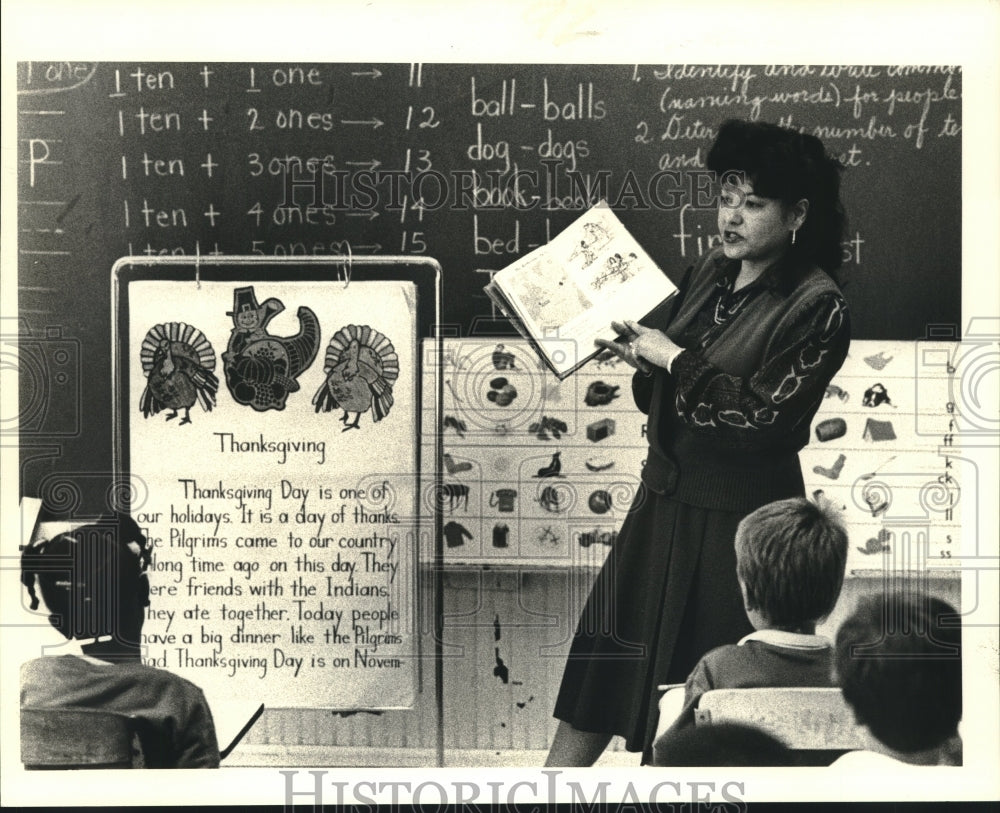 1988 Press Photo Eurydice Neville wears uniform to Garryville Elementary School - Historic Images