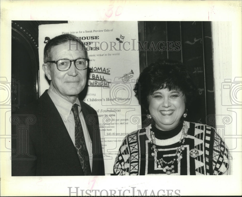 1994 Press Photo Marcel Garsaud, Jr. and Barbara Heim at Ochsner Party - Historic Images