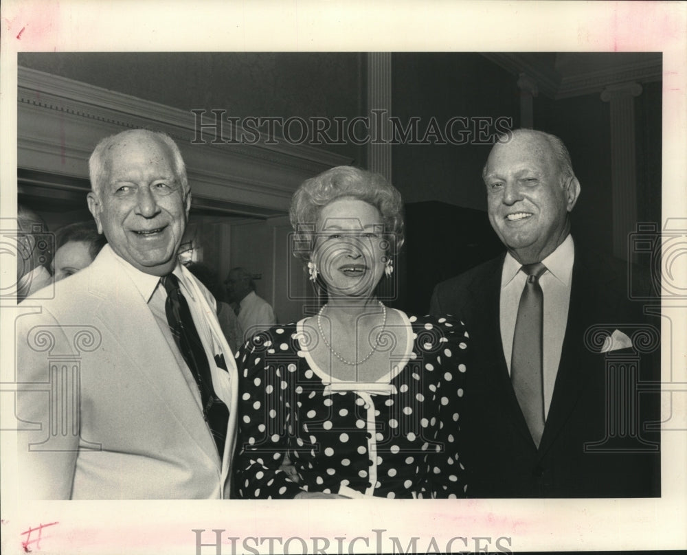 1991 Press Photo F.G. Prat, Jr., Margie Pavy, Chester Gelpi at 25 Club Dance - Historic Images