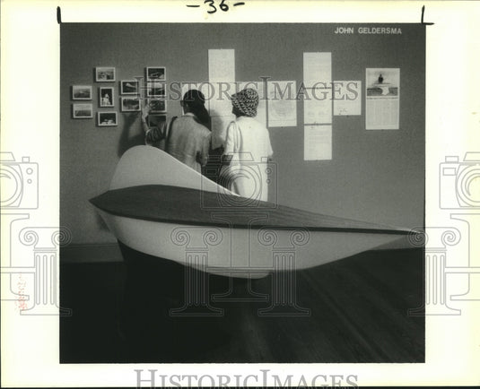 1988 Press Photo "Gulf Coast Drift" Art installation by John Geldersma - Historic Images