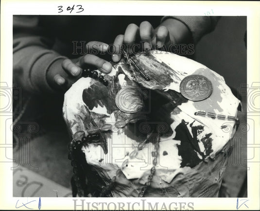 1991 Press Photo Emmitt Strickland's Magic Hat- Gentilly Terrace Elementary - Historic Images