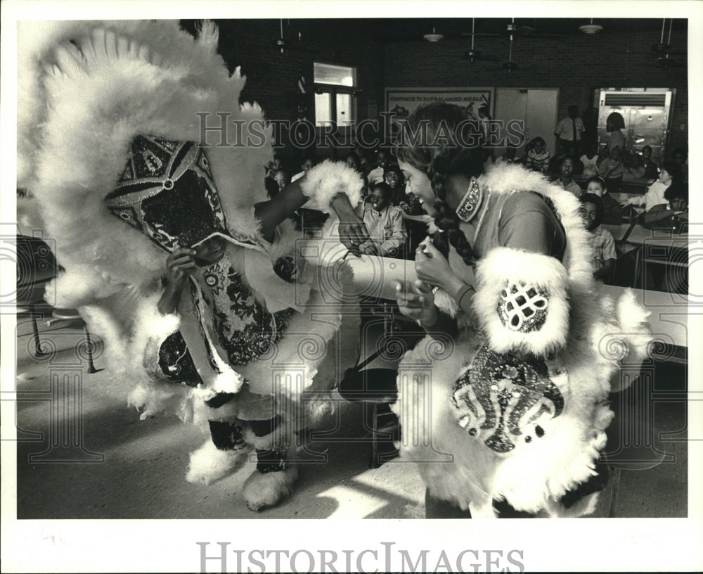 1987 Press Photo Darold Gordon &amp; Patrice Lee Dance, Gayarre School, New Orleans - Historic Images