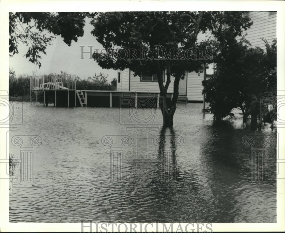 1994 Press Photo Flooding of Hopedale-Yscloskey area of Louisiana - Historic Images