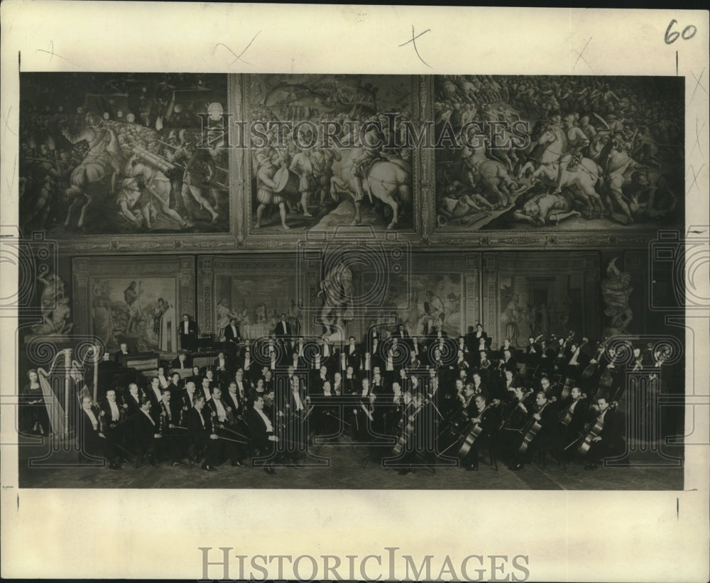 1957 Press Photo Symphony Orchestra of the Florence Festival in concert - Historic Images