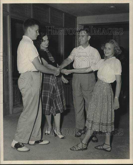 1950 Press Photo Jimmy Calvert, Mr. & Mrs. Hampton A. Gamard, Mr. Benlynn Boyle - Historic Images