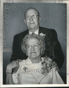1967 Press Photo Mr. & Mrs. John L. Gaskins, celebrate 50th ...