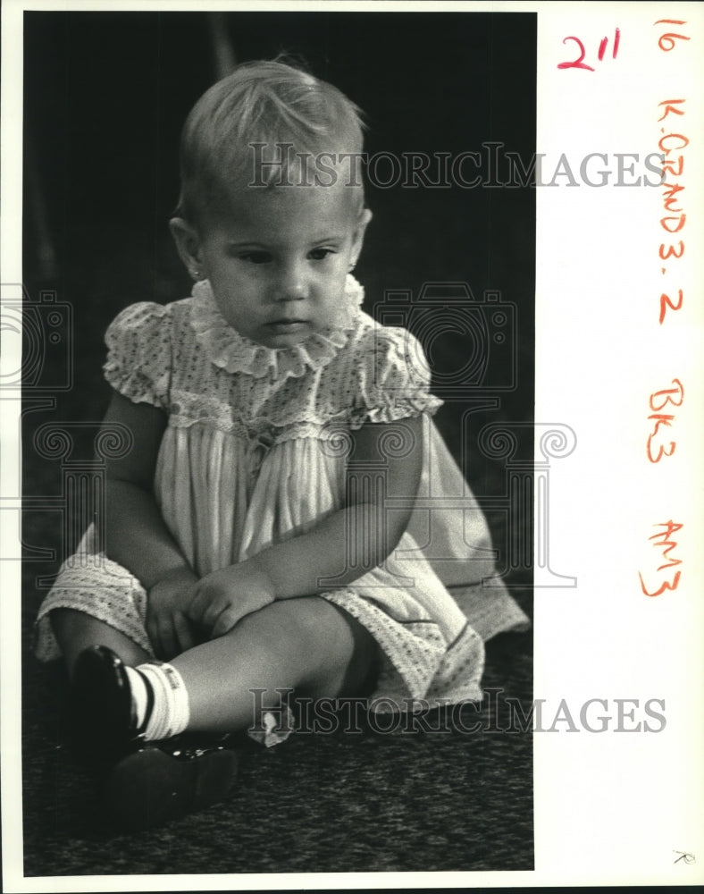 1987 Press Photo Alicia Krause at Grandparents Luncheon Pitter Patter Pre-School - Historic Images