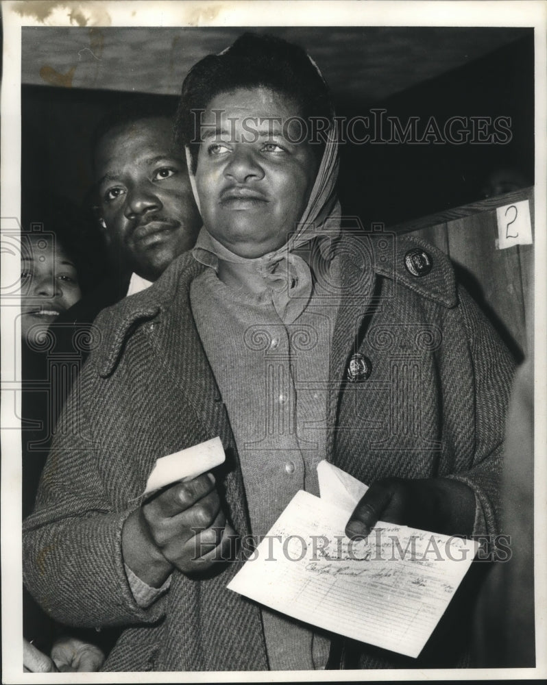 1969 Standing in line to receive Food Stamps - Historic Images