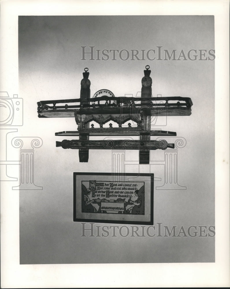 1963 Bavarian plate rail, decorates the dining room.-Historic Images