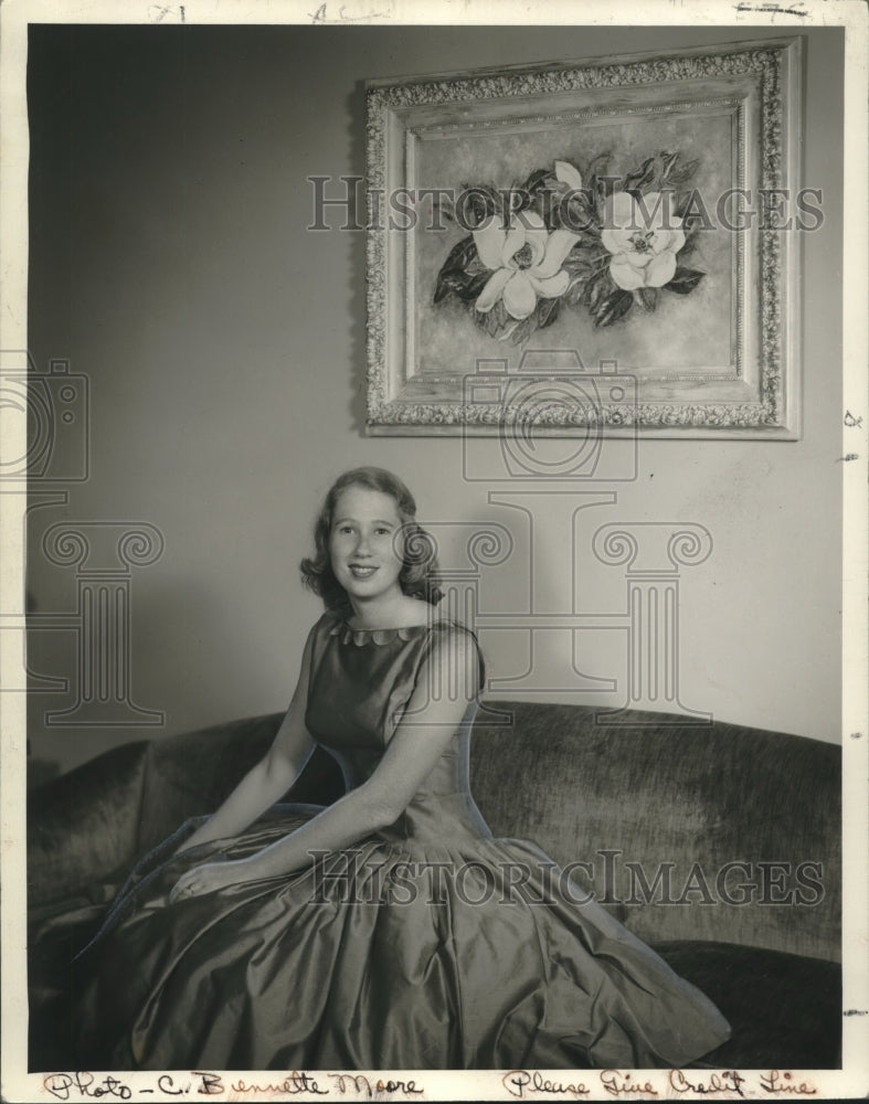 1958 Press Photo Marcella Flowers daughter of Mr. and Mrs. H. Goodrich Flowers - Historic Images