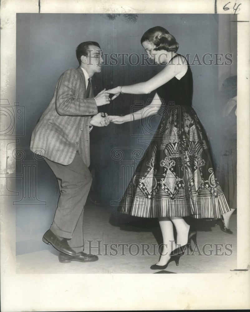 1957 Press Photo Marcella Flowers dancing with Allen Pendelton - nob19334 - Historic Images