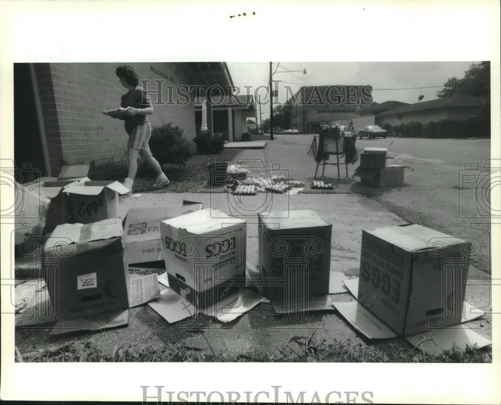1994 Press Photo New Orleans Floods-Aftermath of the flooding - Historic Images