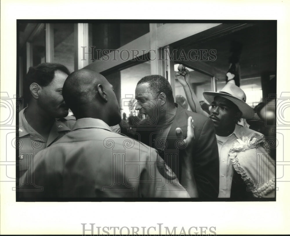 1993 Press Photo Randy Mitchel, Friend of Black Treme Musicians at City Council - Historic Images