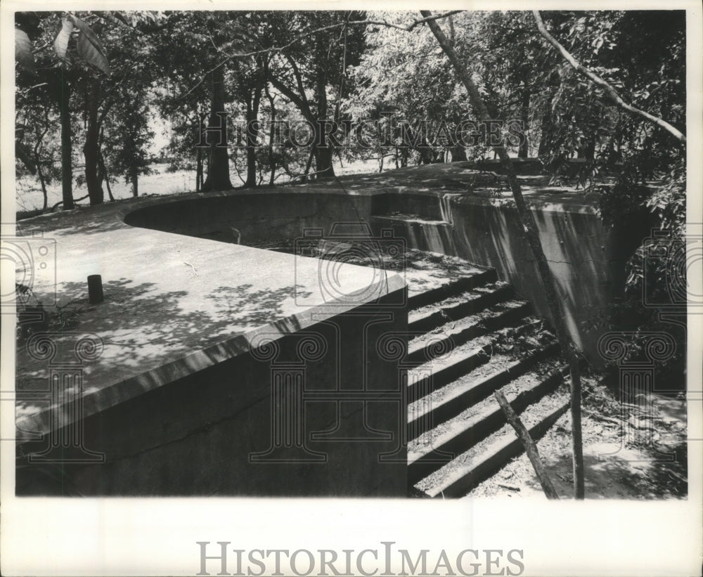 1961 Press Photo Gun Emplacement, Historic Fort St. Philip, Louisiana - Historic Images