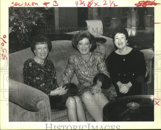 Press Photo Sylvia Goldberg, Judith Mish & Toby Medler at Hadassah Party - Historic Images