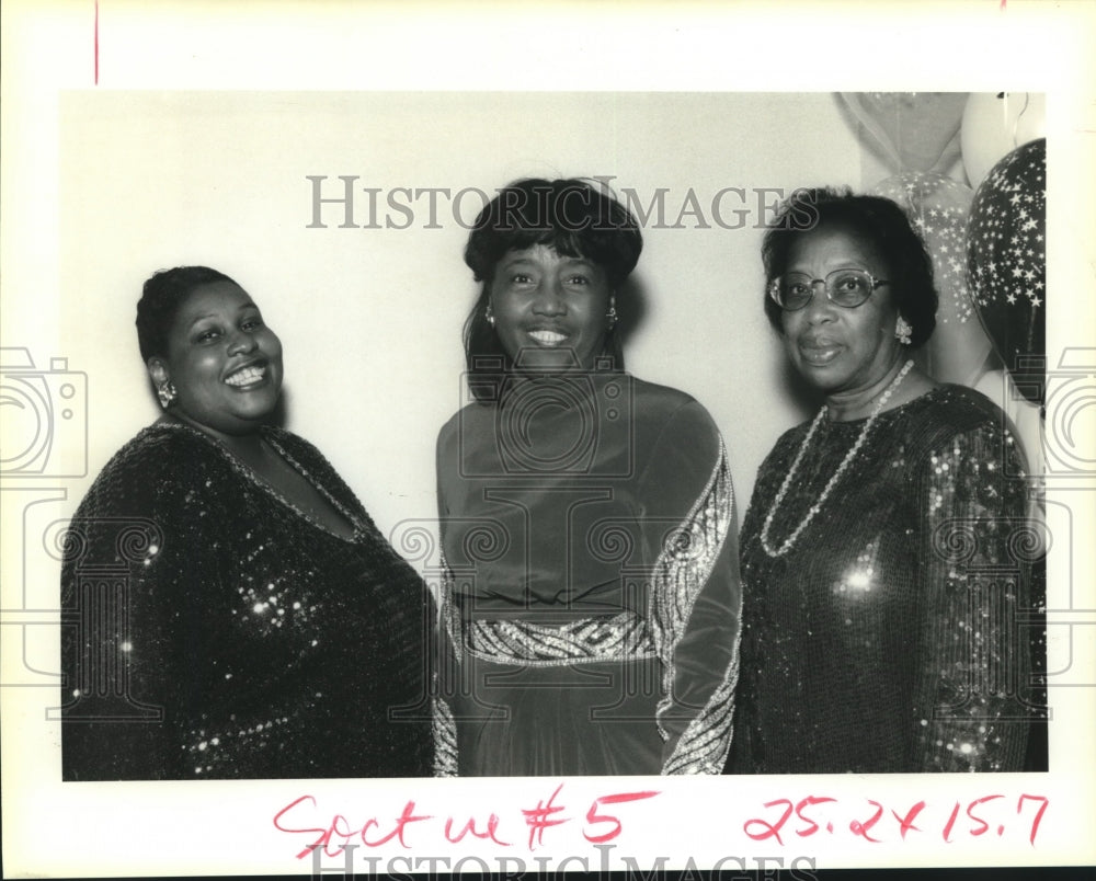 1995 Press Photo Glenda Sawyer, Jacqueline W. Gray, Hortense Peoples, Zeta Debs - Historic Images