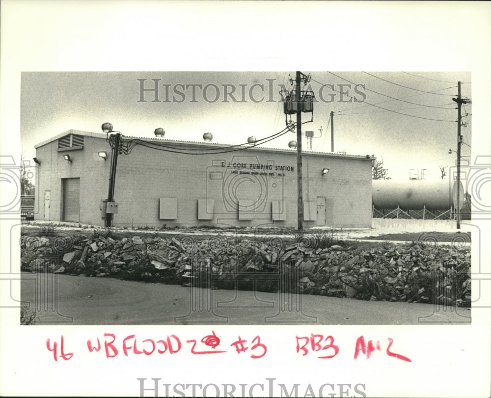 1987 Press Photo The E.J. Gore Pumping Station-St. Bernard Parish - Historic Images