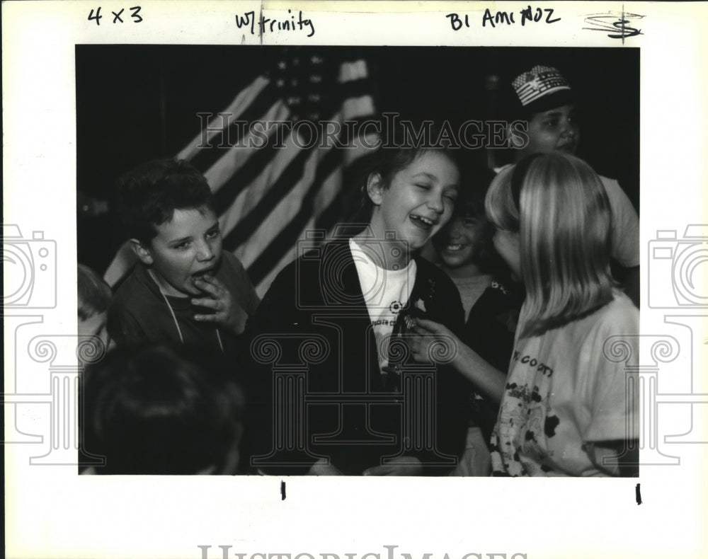 1992 Press Photo French exchange students, Emlie Triches and Julian Troux - Historic Images