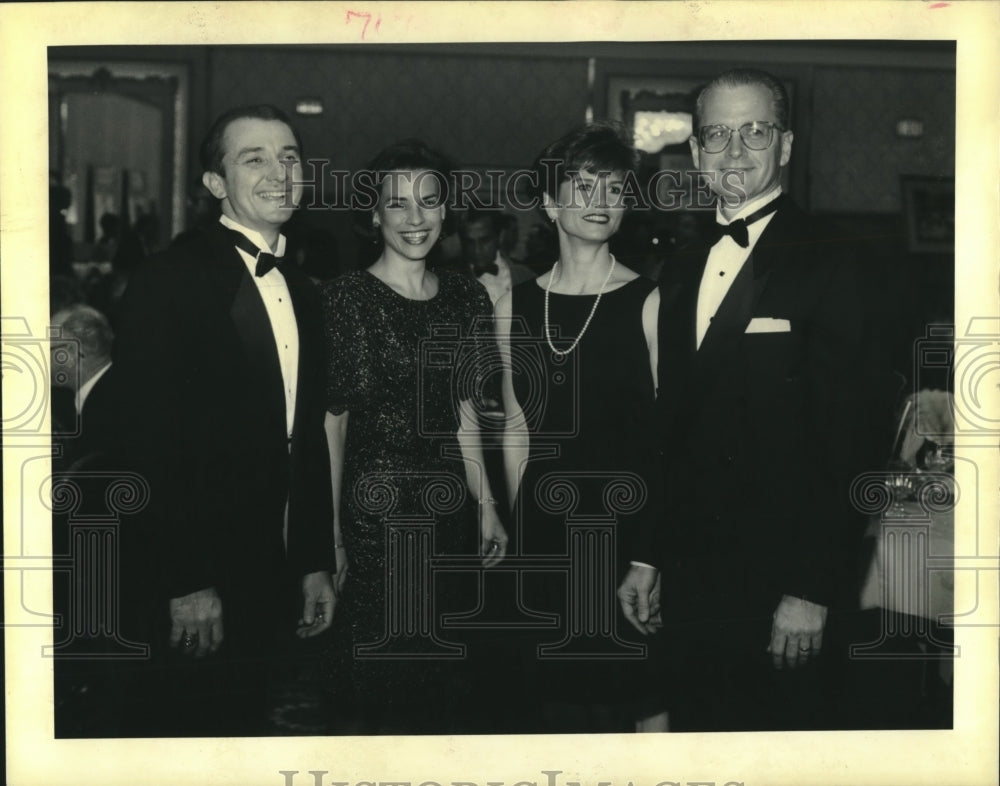 1992 Press Photo Nick &amp; Marian Lagattua with Lynne Foreba &amp; Gary Foeba at a gala - Historic Images