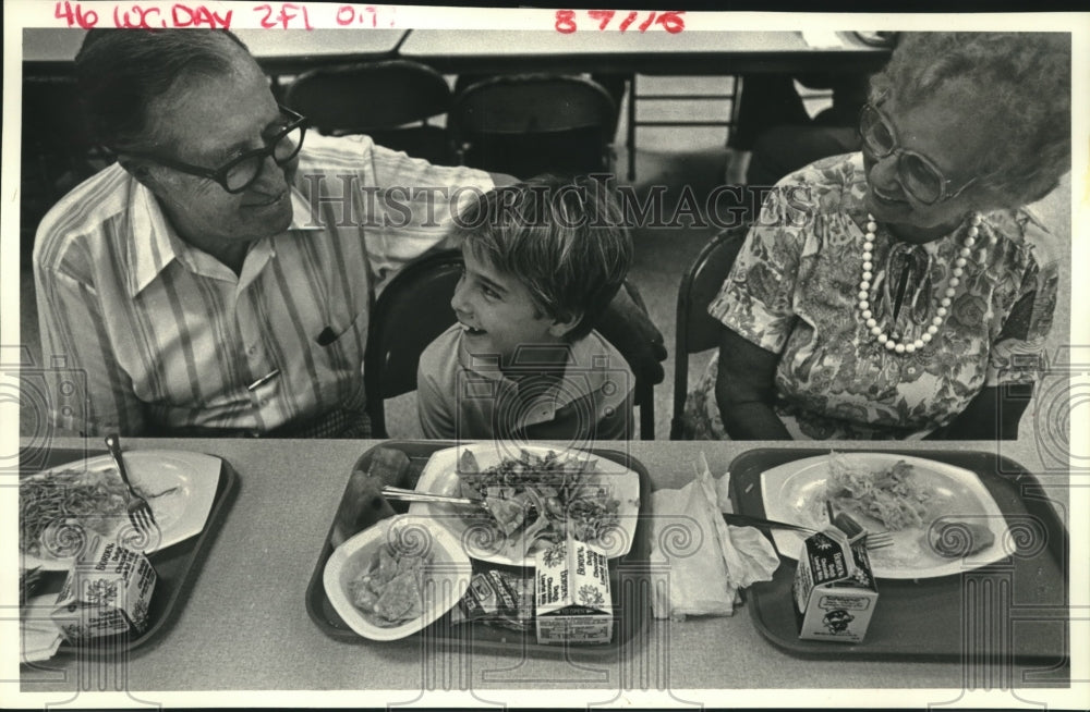 1985 Adam Casseri, St. Cletus School, grandparents day - Historic Images