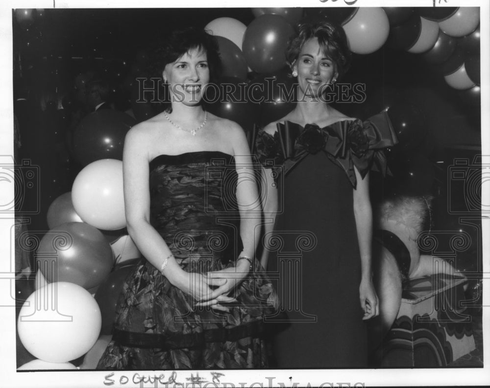 1990 Press Photo Evie Hoffman and Lisa Graf, Sugar Plum Ball - nob20048 - Historic Images