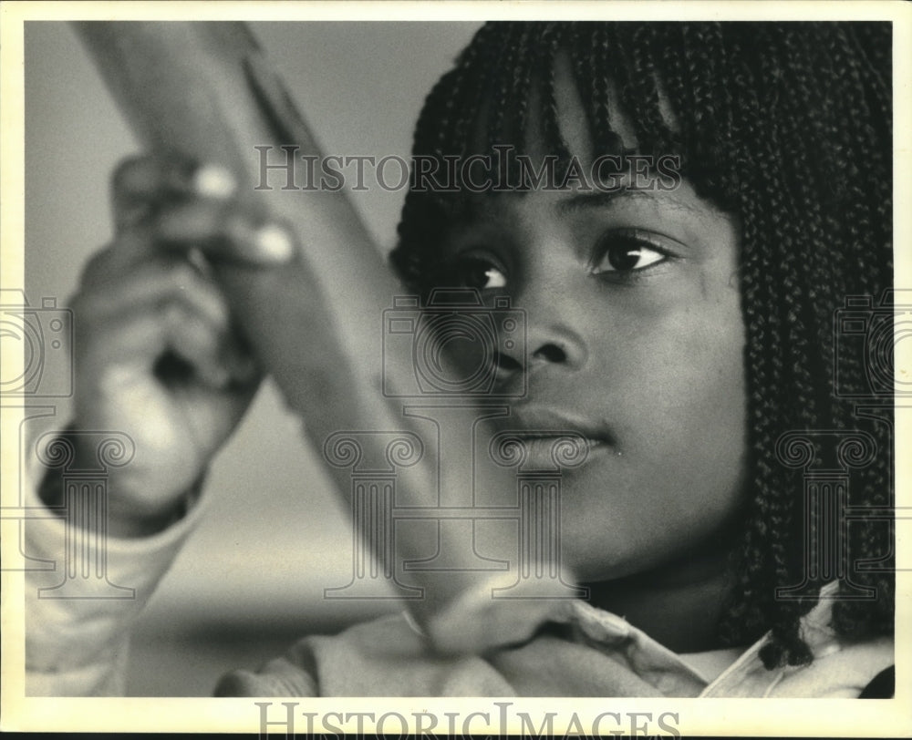 1992 Press Photo McDonough School Student Keshawn Givins, New Orleans - Historic Images