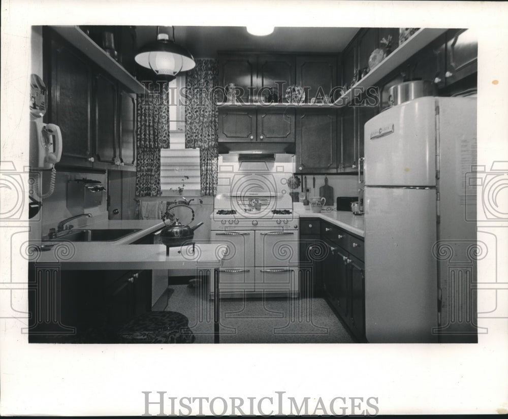 1963 Kitchen in George E. Fleming Home Sports Abundant Storage - Historic Images