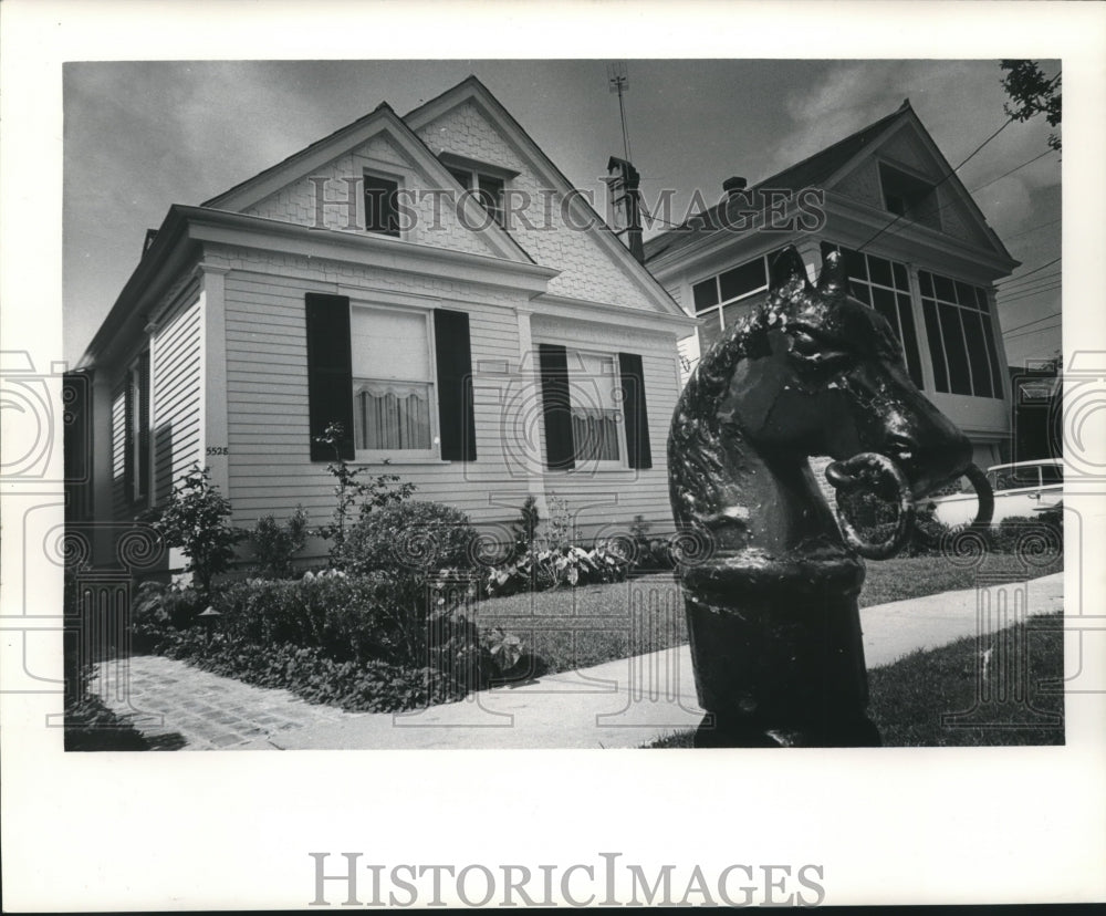 1963 Press Photo Exterior of George E. Fleming Home, Loyola Avenue, New Orleans-Historic Images