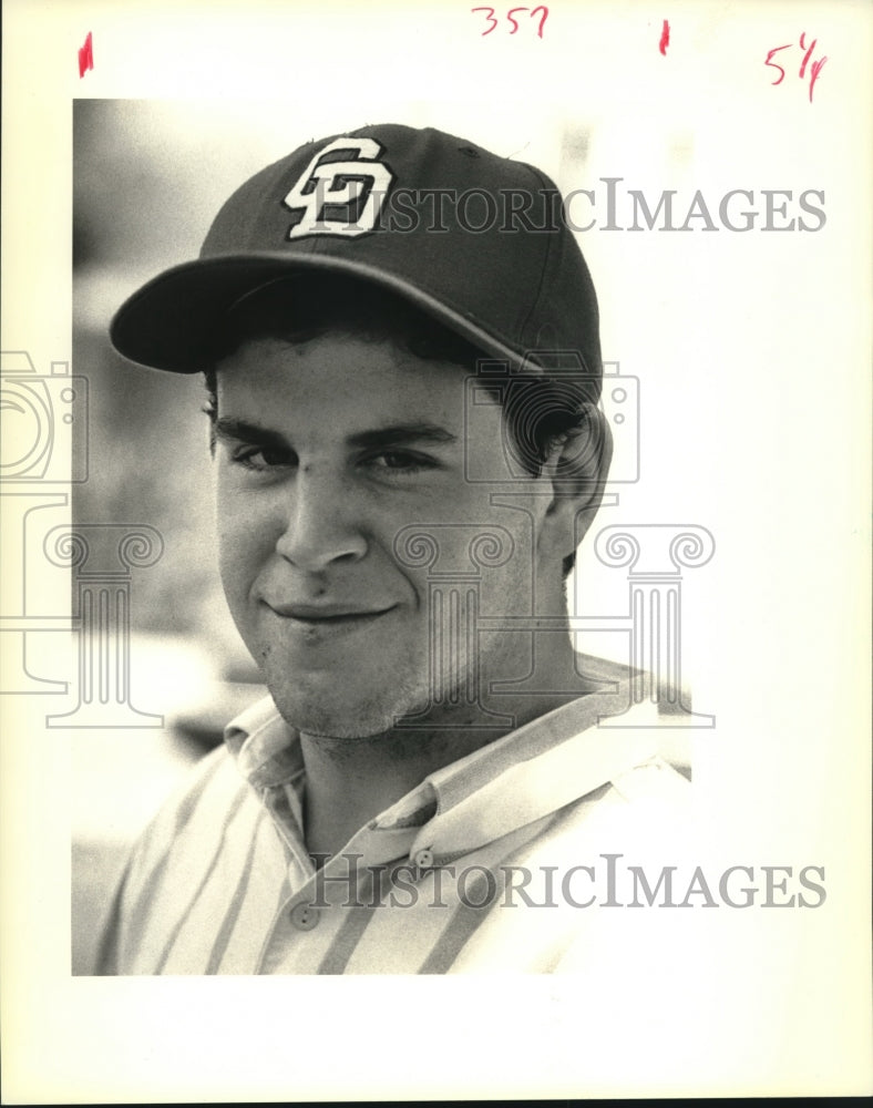 1989 Press Photo Baseball player Michael Golemi from Country Day School - Historic Images