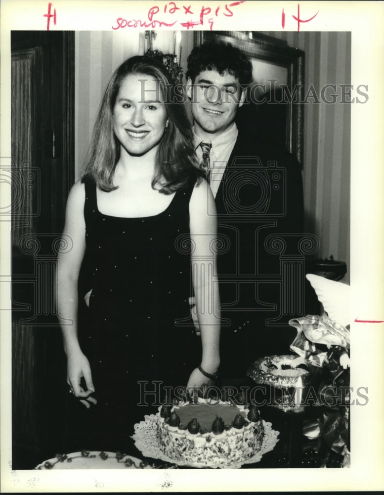 1994 Press Photo Jenny Golemi & Jean-Paul Lagarde in their formal wear - Historic Images