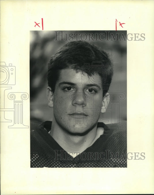 1992 Press Photo Football- Jesuit's Todd Golemi - Historic Images