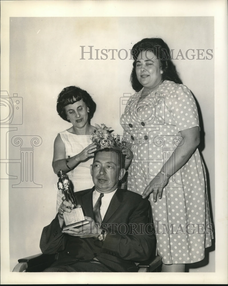 1965 Louis K. Good Jr. (King Boss), Alice Mullen, and Shirley Collet - Historic Images