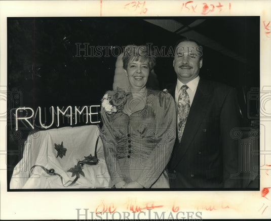 1990 Press Photo Ellen Guidry and Frank Golimi at a Rummel benefit. - Historic Images