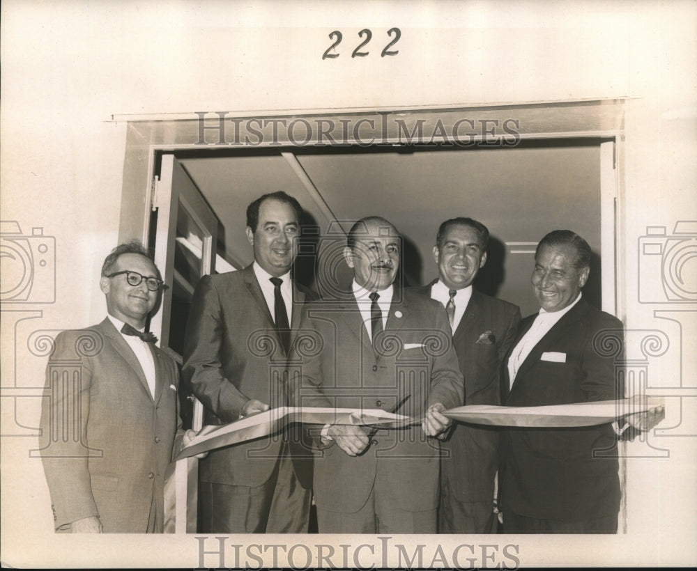 1965 Dr. Frank R. Gomilla, ribbon cutting at V.D. Clinic Dedication-Historic Images