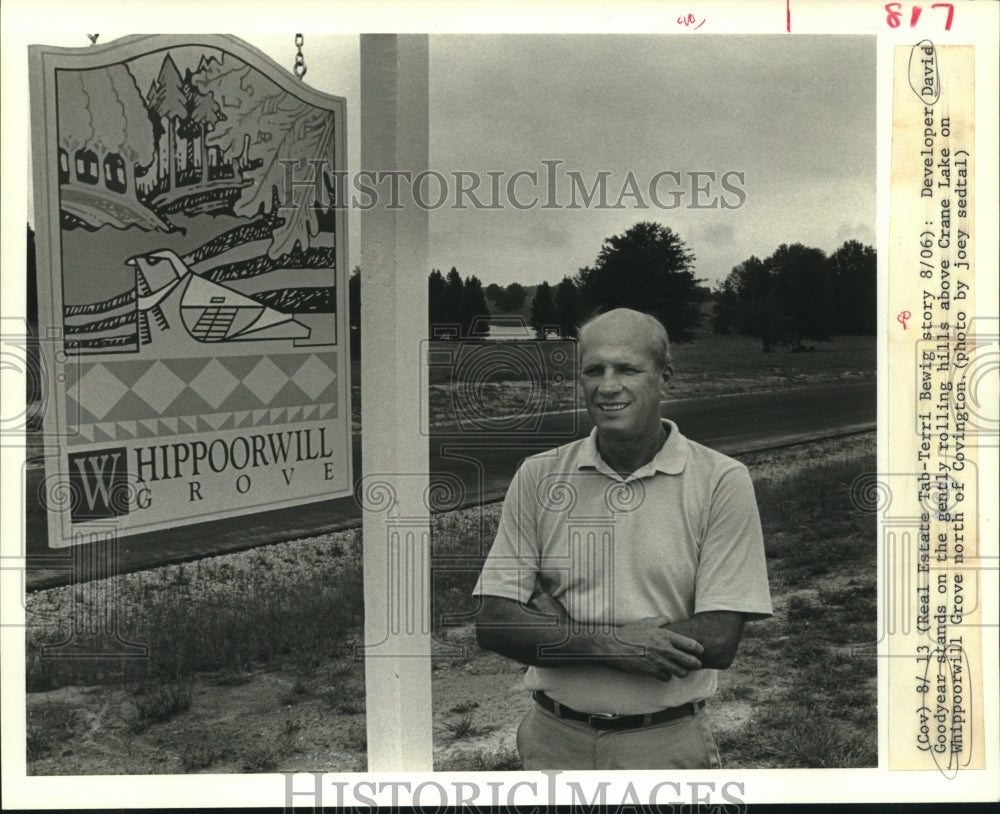 1988 Press Photo Louisiana Developer David Goodyear at Whipporwill Grove - Historic Images