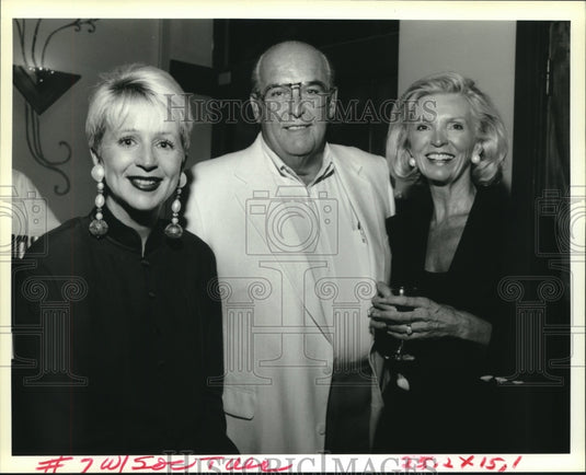 1994 Press Photo Socialites Angela Hill, Fred & Susan Goodyear at Event - Historic Images