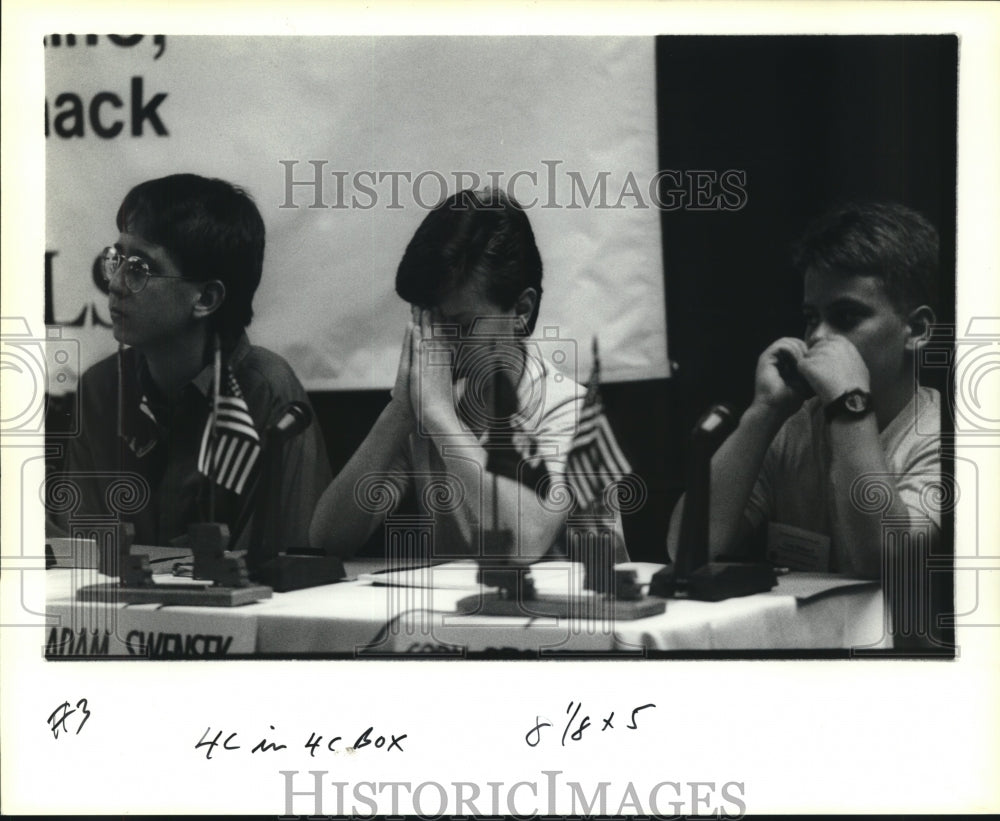 1991 Press Photo Among ten finalist in the Geography Bee held at LSU campus - Historic Images