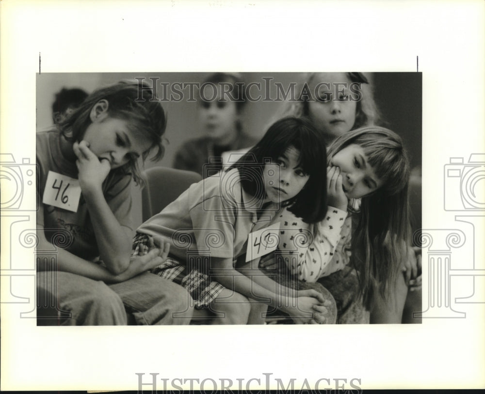 1991 Press Photo New Sarpy Elementary School first round of Geography Bee - Historic Images