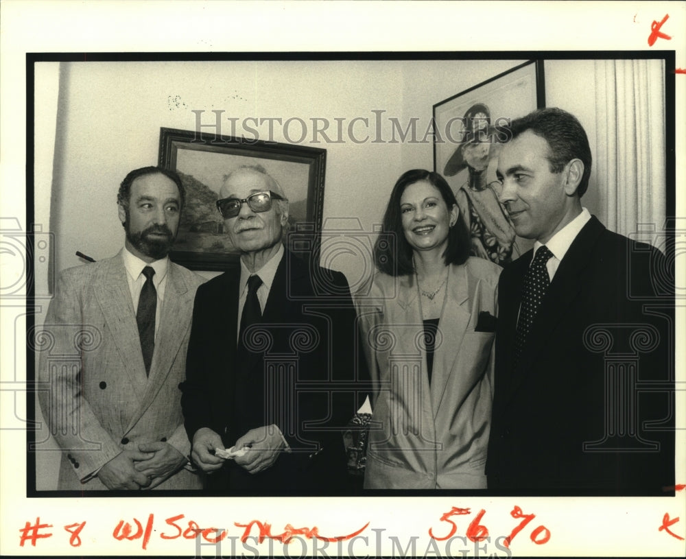 1990 Press Photo Ernesto Sabato party - Dr. Juan Gershanik and others - Historic Images