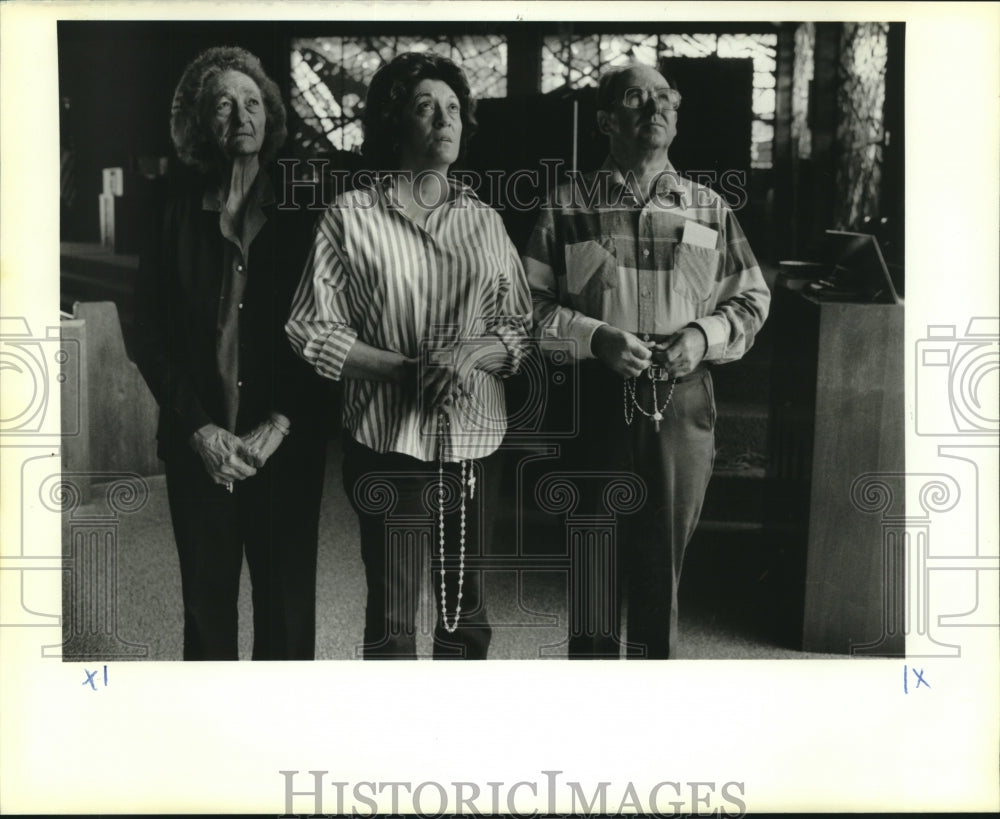 1989 Press Photo Visitation of Our Lady Church in Marrero, during Good Friday - Historic Images