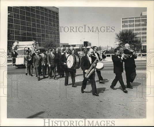 1965 Press Photo Band playing on parade during "Good Grooming Week" - nob20920 - Historic Images