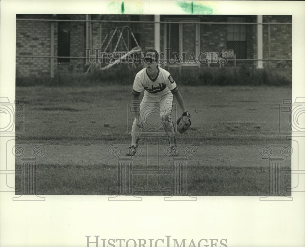 1986 Press Photo Schaff Brothers 3rd baseman Robert Gerdes - nob21031 - Historic Images