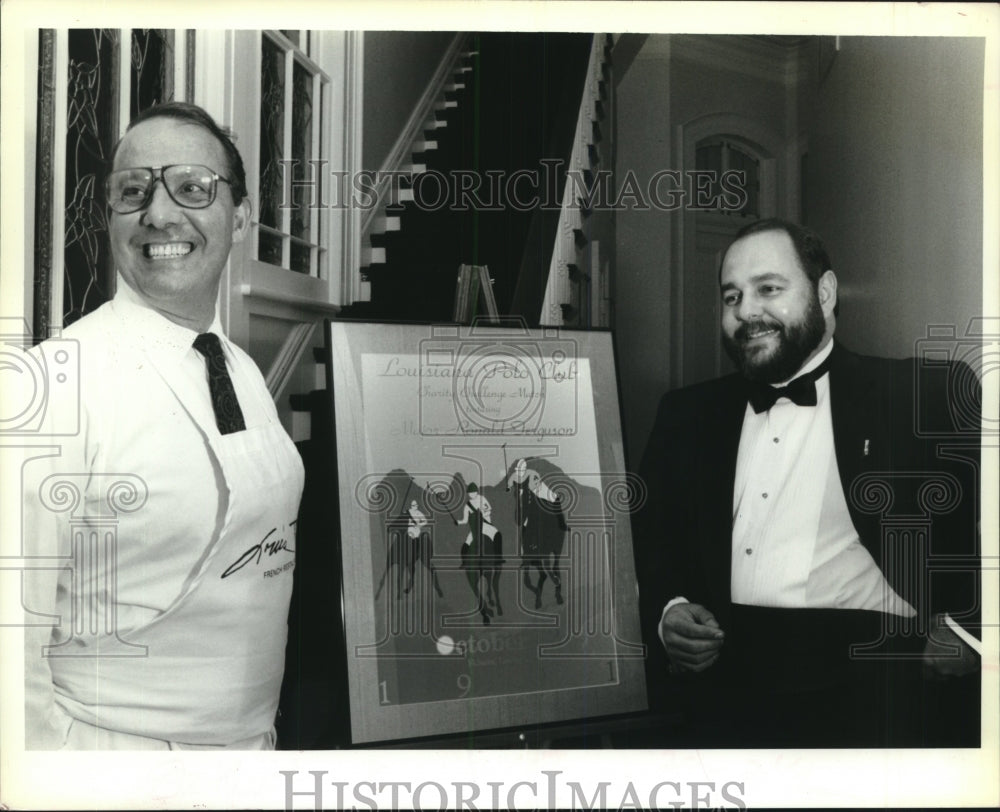 1991 Press Photo Socialites Antoine Camenzuli &amp; Lou Giglio at Patron&#39;s Party - Historic Images